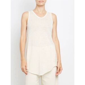 NEW INHABIT Women’s Small Cream Linen Tunic Tank Sweater